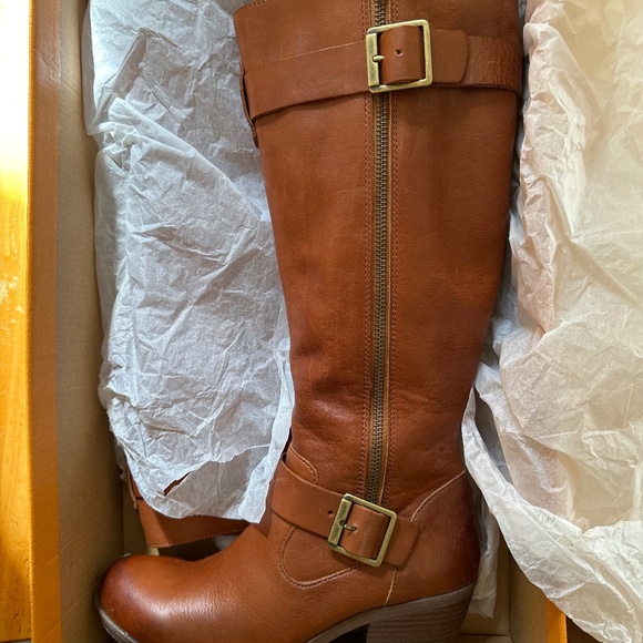 Kork-Ease Shoes - Korkease Brown Knee High Leather Boots Women’s size 6 Buckle Detail